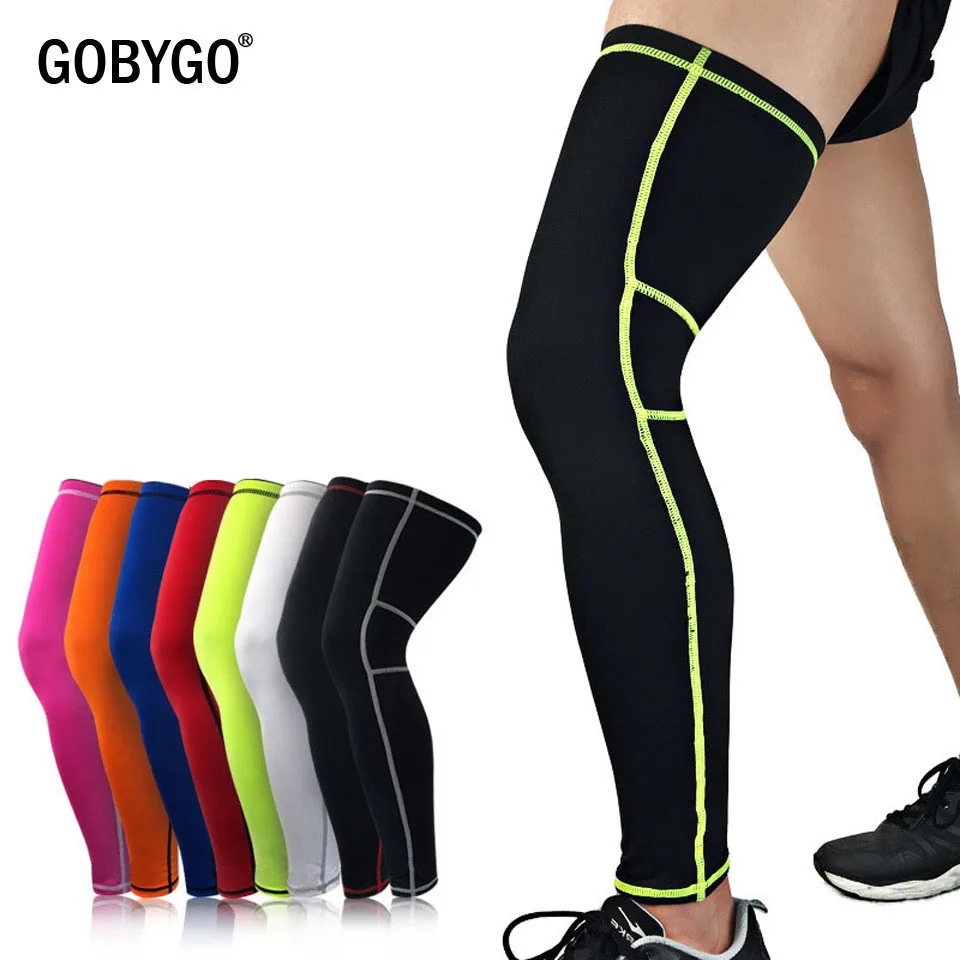 

GOBYGO 1PCS Men Legwarmers Compression Fitness Cycling Basketball Knee Calf Protector Sleeve Running Hiking Calf Leg Sleeve