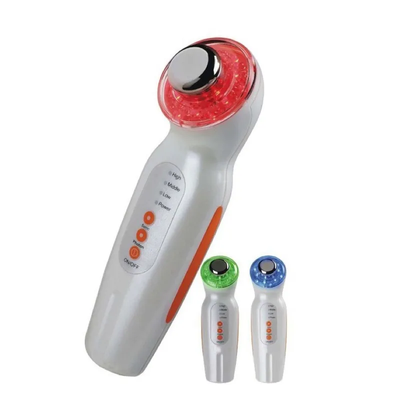 3 Color Electric Facial Massager with 3M Hz Ultrasonic and Photon Face