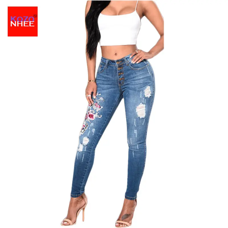 Winter Jeans Retro Women Thicker Fleece Warm Denim Pants
