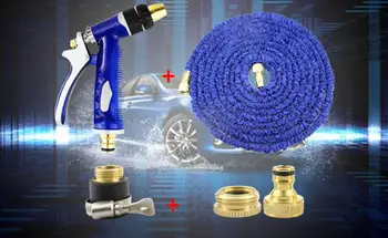 

75FT Multipurpose 3 Times Extendable Magic Garden Hose Car Washing Water gun Watering Kits With universal joint