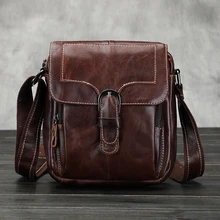 Koreanische version der erste schicht aus leder herren leder schulterbeutel-paket öl wachs leder mann tasche freizeit Messenger