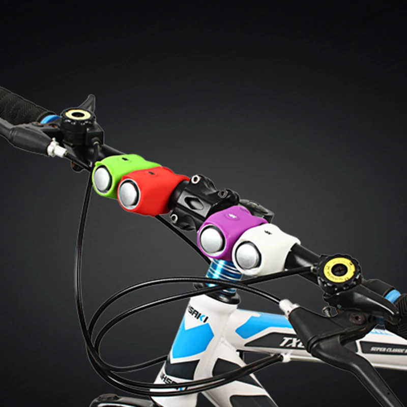 Cycling Bike Electronic Bell Rainproof MTB Road Bicycle Handlebar Silica Gel Horns Super Loud Safety Bike Alarm Horn PA0112 (1)