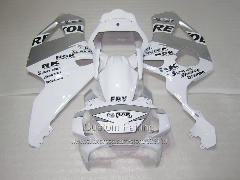 

Motorcycle Fairing kit for Honda CBR954RR 02 03 white silver fairings set CBR954RR 2002 2003 TU7