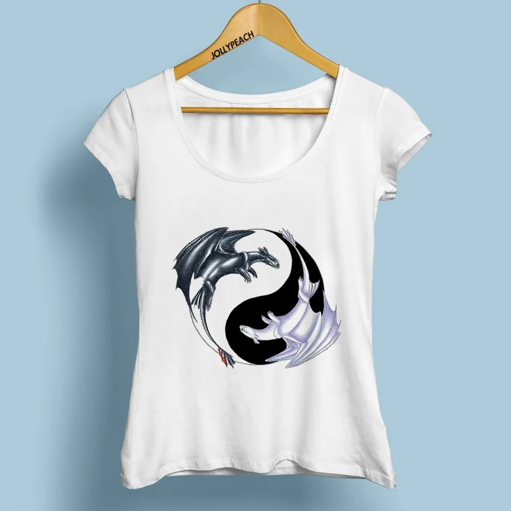 Беззубик и светильник Fury забавная аниме футболка женская летняя новая белая Повседневная футболка femme Как приручить ваши футболки с рисунком дракона - Цвет: 1901
