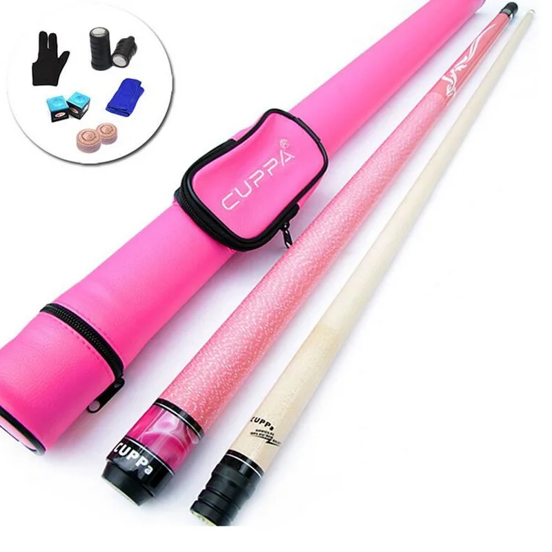 

Cuppa Woman Pool Cues Billiard 13mm 11.75mm Tip with Pool Cues Case Set Glove,Protector,Chalks,Tip China 2019