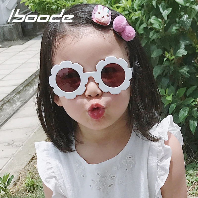

iboode Vintage Baby Sunglasses Kids Flowers Shaped Sun Glasses Retro UV400 Protection Sunglasses For Children Girl Boy Gifts