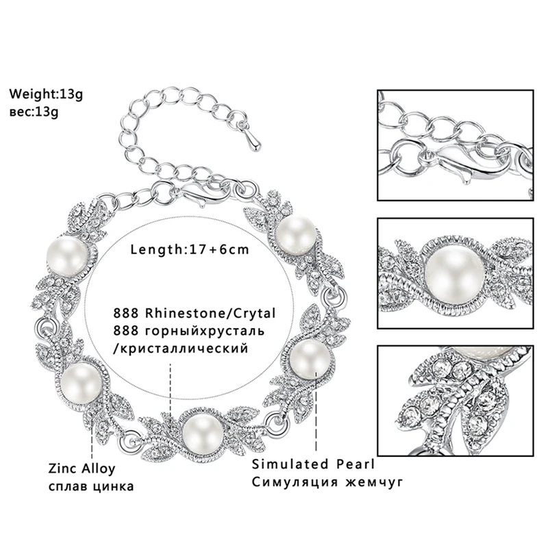 Minmin, искусственный жемчуг, Свадебные Ювелирные наборы, серебряный браслет с кристаллами, серьги, наборы,, свадебные ювелирные аксессуары, MEH777+ MSL197