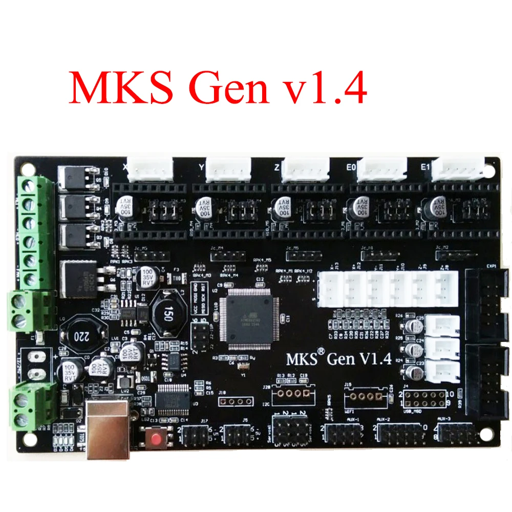 Комплект для 3D принтера MKS Gen V1.4 с платой управления RepRap + 5 драйверов A4988/TMC2100/DRV8825