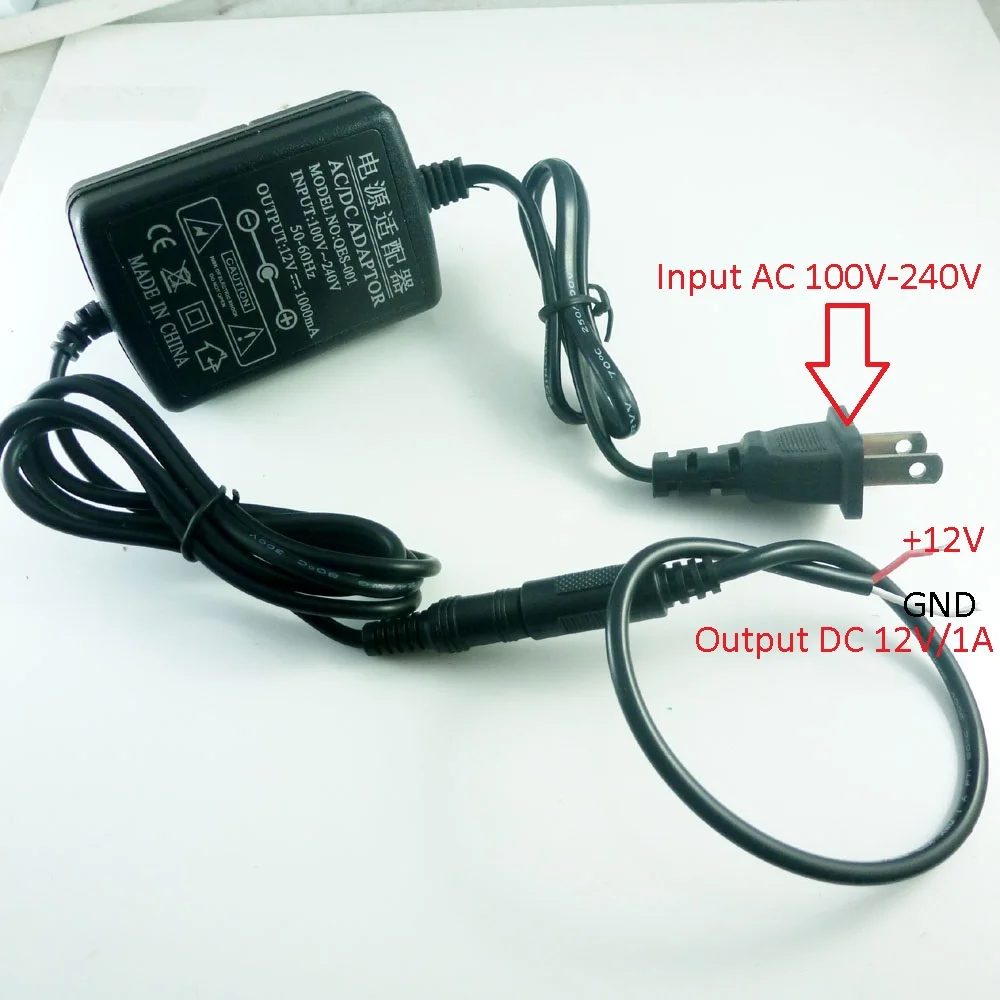 PWR_12VDC_1A 1A адаптер переменного, постоянного тока Вход 110 V 220 V-12 V 1A-регулируемым приводом 50Гц 60Гц для Bluetooth Wifi RS485 RS232 реле 315 м 433 м контроллер светодиодный