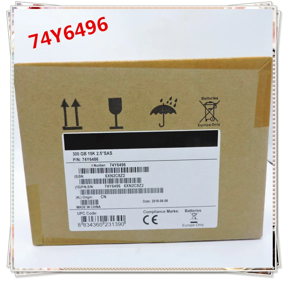 New for 74Y6496 74Y6486 300G 15K SAS 1880 1 year warranty