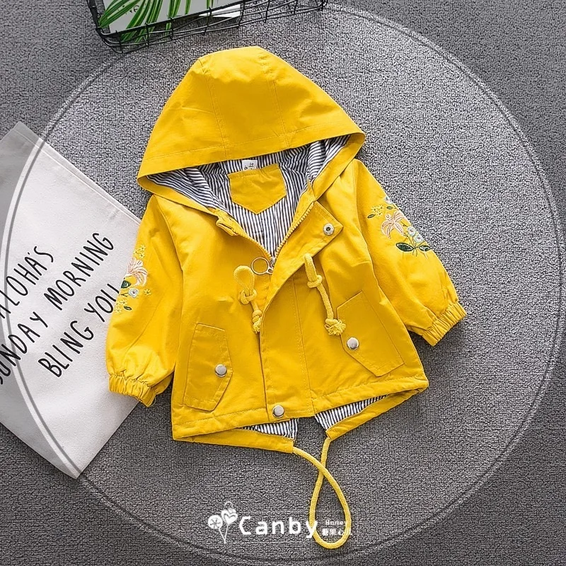 

Bibicola 2019 New Spring Girls Windbreaker Coat Baby Kids Fashion Hooded Outwear Baby Kids Coats Jacket Clothing