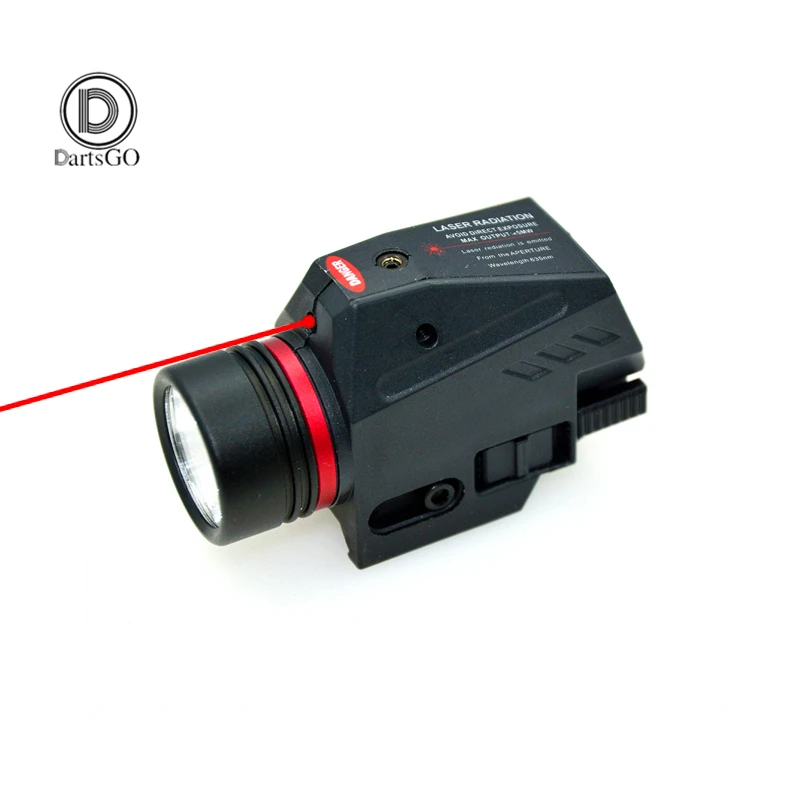 

DDartsGO Tactical Red Laser Sight LED Flashlight Combo sub-compact 150 Lumen For Hunting Shooting with Picatinny Rail Mount
