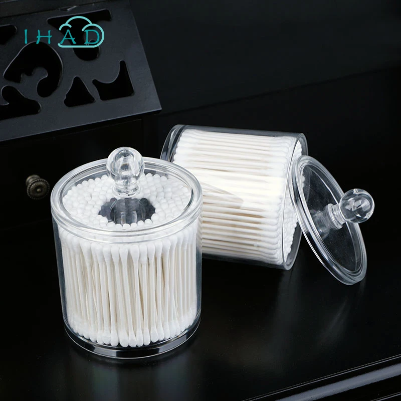 Round Cotton Pad Storage Box Dressing table Makeup Cotton ...