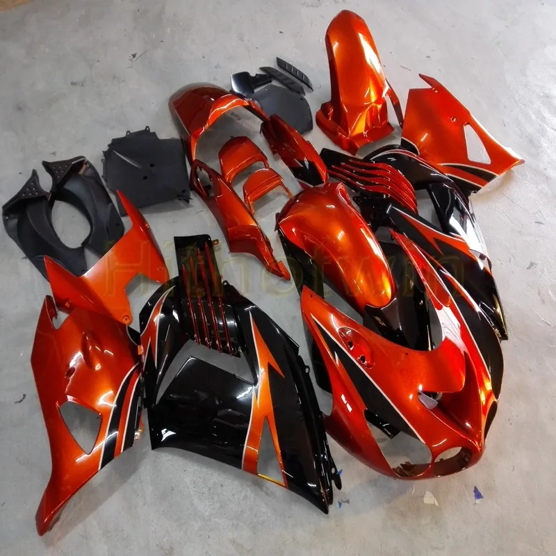 Обтекатели для Kawasaki 2006 2007 2008 2009 2010 2011 2012 2013 ZX14R литья под давлением цвет синий, черный; Большие размеры 34–43 - Цвет: N