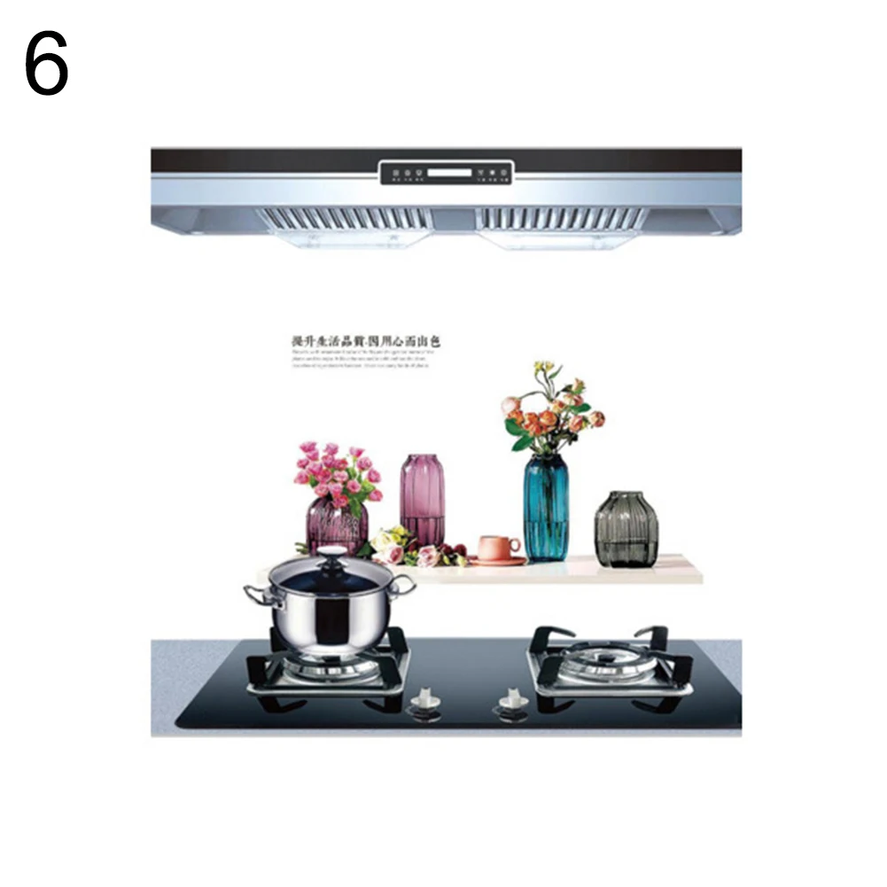 Кухня защита от масла водонепроницаемый термостойкие самоклеющиеся стикер для настенной плитки декор - Цвет: 6