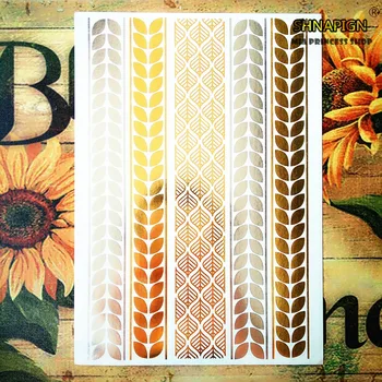 

SHNAPIGN 24 style Temporary Tattoo Body Art, Leaf Chains Gold Designs, Flash Tattoo Sticker Keep 3-5 days Waterproof 21*15cm
