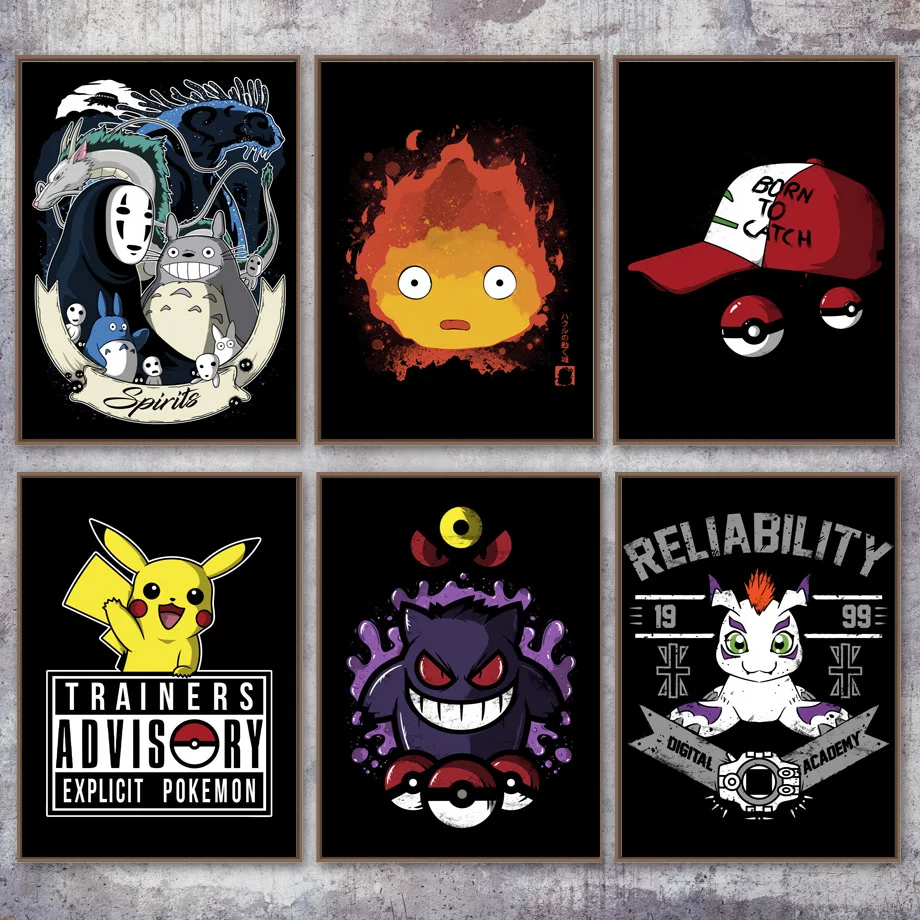 

Spirited Away Nightmare Ghost Trainer Advisory Anime Posters And Prints Wall Art Canvas Painting Wall Pictures Kids Room Decor