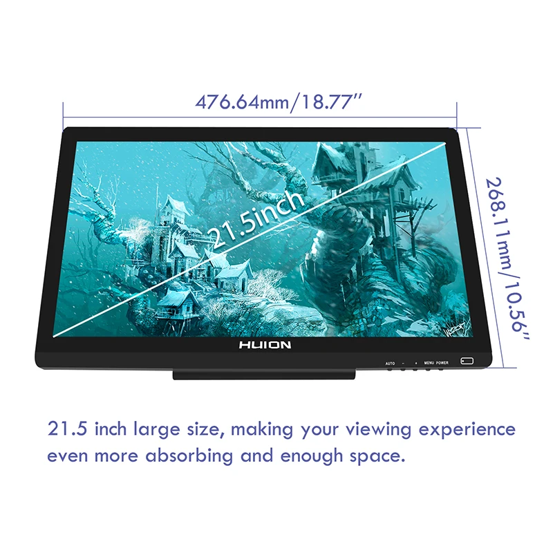 Huion GT-220 V2 ручка Дисплей монитор Professional арт цифровой Графика рисунок графический планшет 21,5 дюйма HD с 8192 уровней