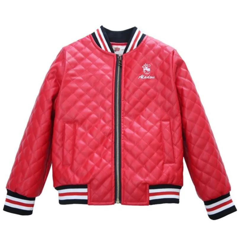 

Fashion Children Kids Girls Warm Thick PU Leather Bomber Jacket Outerwear Coats Teens Toddler Baby Girl Winter Clothes 10 12 Yea