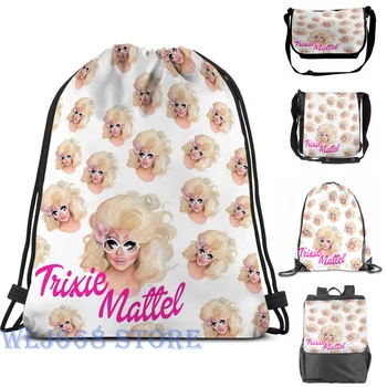 

Funny graphic print shoulder Bags women Trixie-All over print Single shoulder backpack travel for men Gym Bag