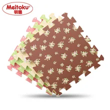 Meitoku Soft EVA Foam puzzle Play Mat 9pcs lot Exercise mat tiles interlock floor crawling pad