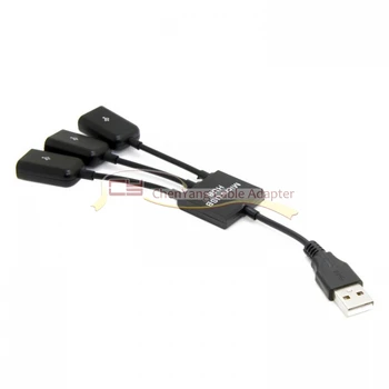 

100PCS/USB 2.0 to 3 Ports Hub Cable Bus power For Laptop Notebook PC