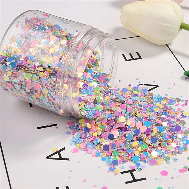 New Five Mixed Colors Shape Loose Sequins 10g/Pack Paillettes Nails Art Manicure Material,Wedding Decoration Confetti - Цвет: 1-4mm Dot