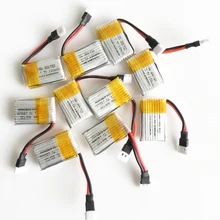 10 pcs 3.7 V 180 mAh 20C Lipo lithium polymer Bateria recarregável Para A série X5 Helicópteros RC Zangão Quadcopter Peças conectar