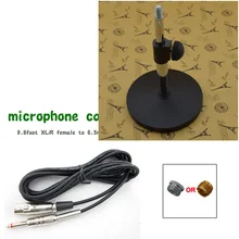 Profesional escritorio micrófono ajustable soporte de Metal-Cable de micrófono de 9,8 pies 6.5mm-micrófono tornillo Vintage micrófono conjunto