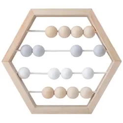 Скандинавский стиль натуральный деревянный Абакус с бисером ремесло ребенка для раннего развития игрушки скандинавский стиль украшение в