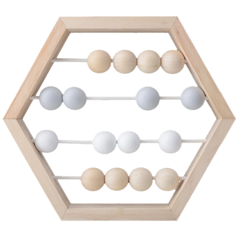 

Nordic Style Natural Wooden Abacus With Beads Craft Baby Early Learning Educational Toys Scandinavian Style Baby Room Decor