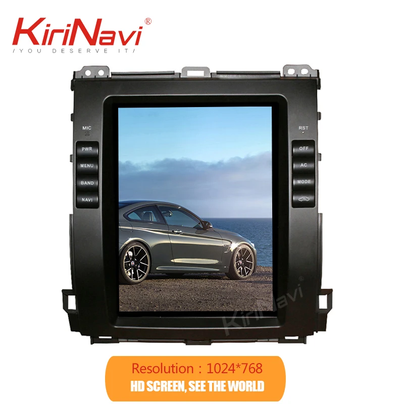 Perfect KiriNavi 10.4" 1 Din Android 8.1 Car Radio For Toyota Prado Car Gps Navigation Android Dvd Multimedia Player Auto Radio WIFI 4G 2