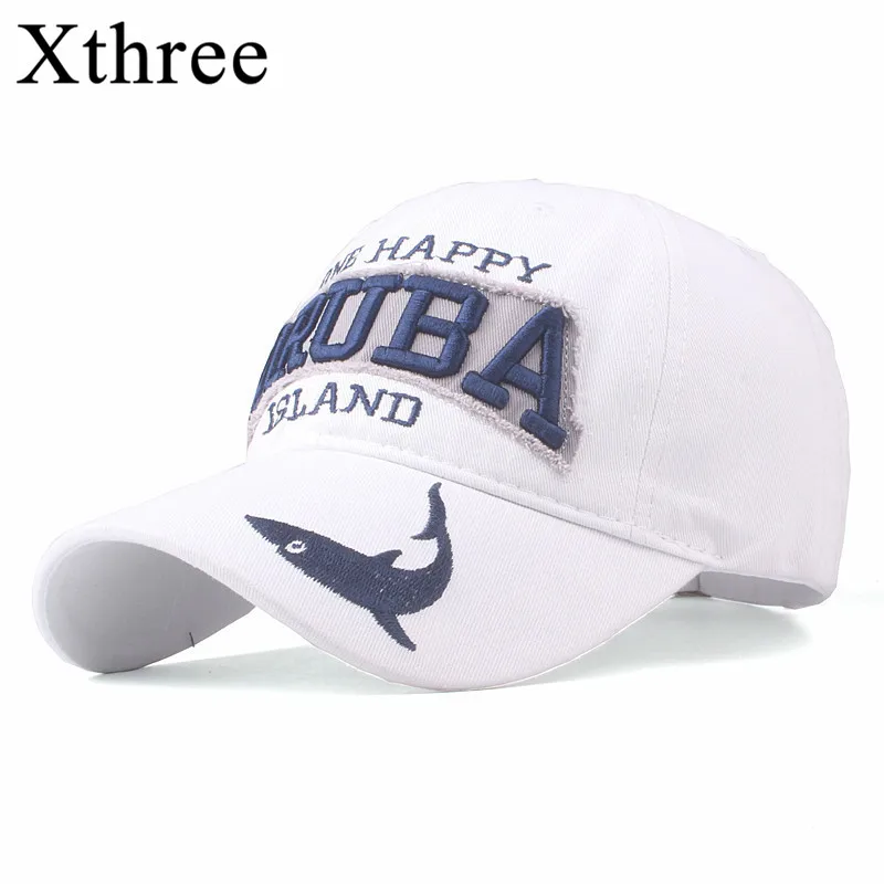 

Xthree Good quality Cotton baseball cap for me Dad Hat snapback hat for women embroidery fish cap gorras casual casquette