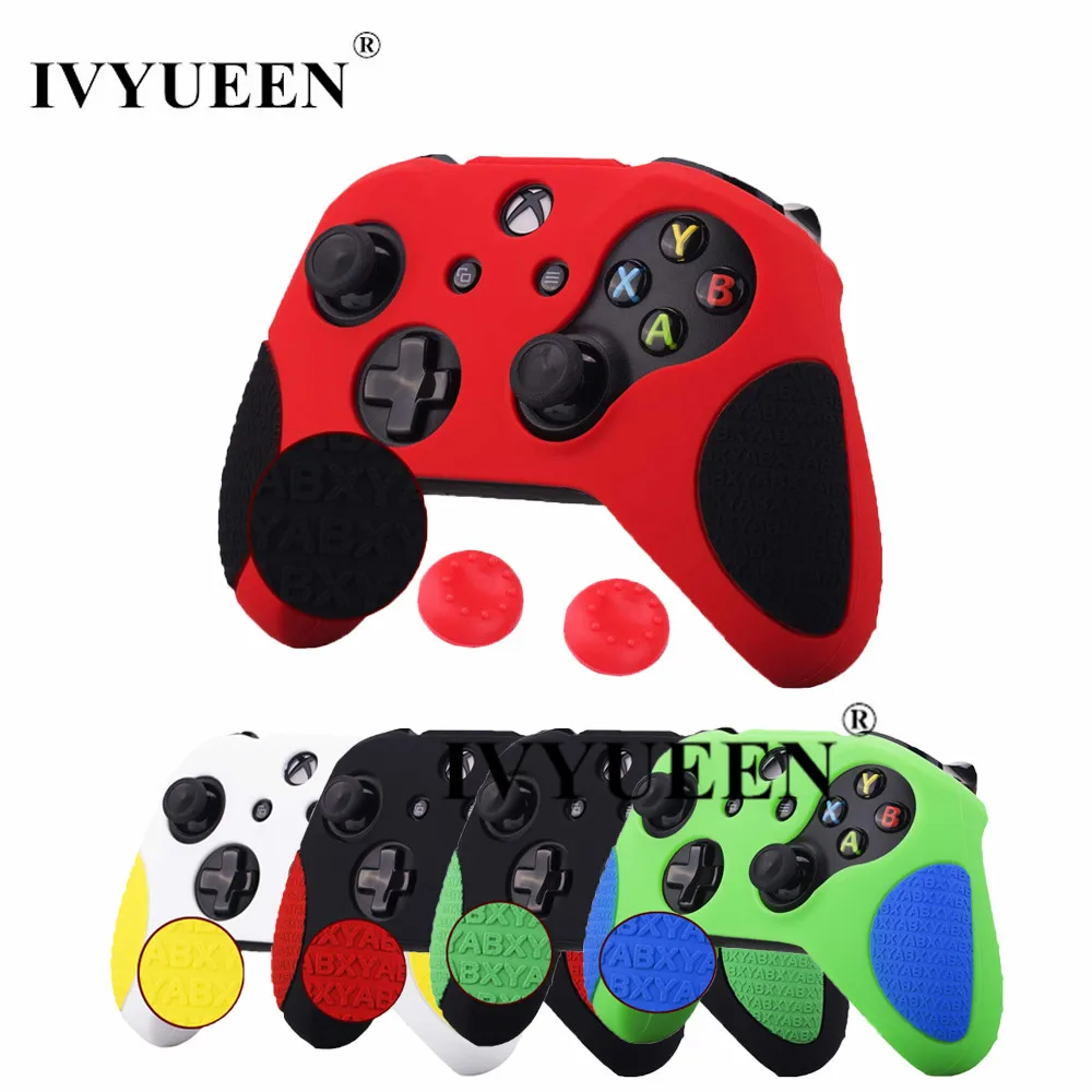 

IVYUEEN Thickened Anti-Slip Rubber Silicone Skin Case for Microsoft Xbox One 1 X S Slim Controller 3D Letters Grip Cover