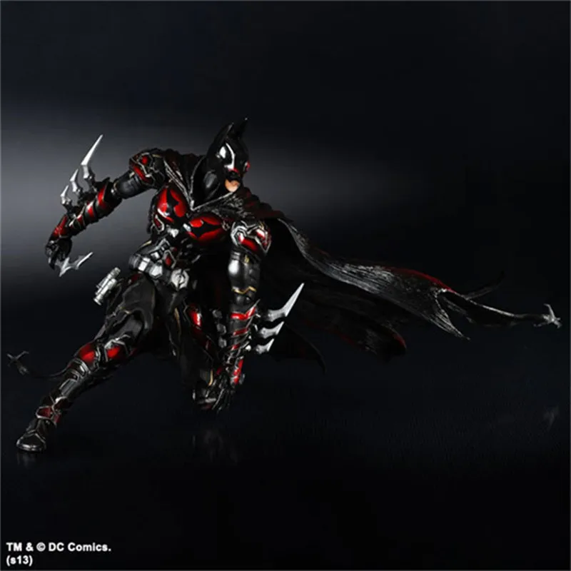 27 см Play Arts KAI DC Comics Вариант № 1 Бэтмен красный ограниченный цвет Ver. ПВХ фигурка Коллекционная модель игрушки