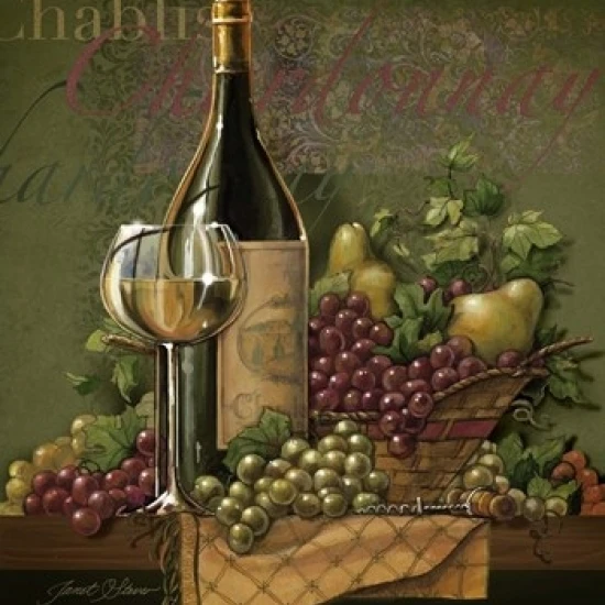 Chardonnay Poster Print by Janet Stever (14 x 18)