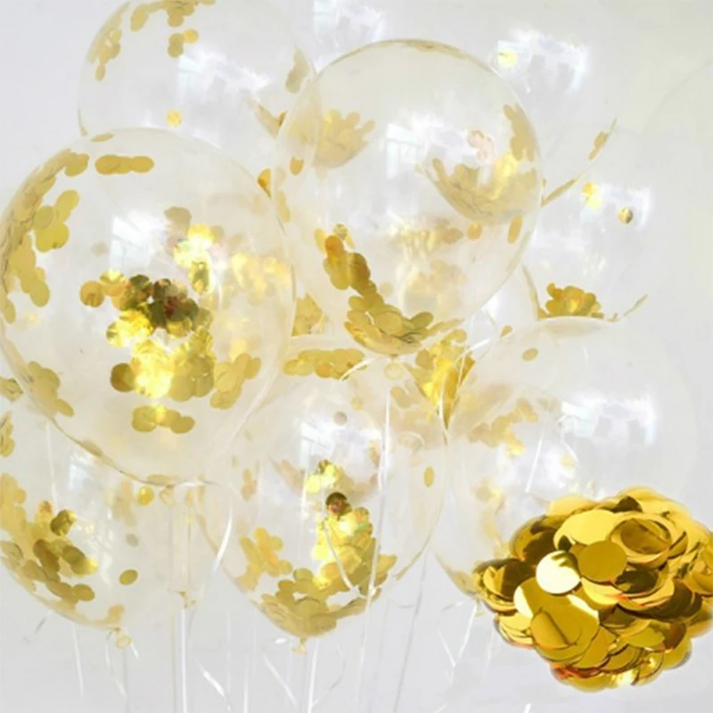 CHLEZI, новинка, 10 шт./лот, 12 дюймов, прозрачный воздушный шар "Конфетти", для дня рождения, свадьбы, вечеринки, декоративный шар, популярный