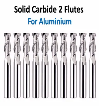 

JF 2 fluttle HRC45 D3*9*D6*50*2T Solid carbide end mills 2 Flute For Aluminum metric size Uncoated Overall length 50mm