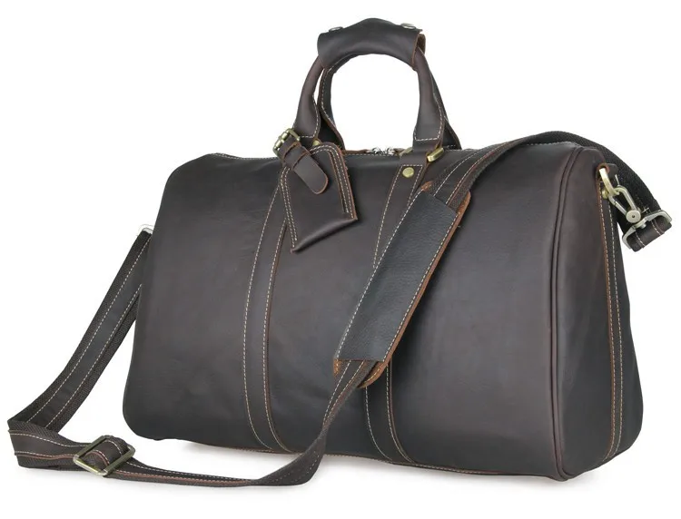 

FreeShip Handmade Genuine Leather Unique Tote Luggage Travel Bags # 7077Q