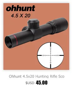 Ohhunt 4X32 AOIR компактный прицел для винтовки Mil Dot красная и зеленая подсветка охотничья оптика оптические прицелы заполняющий азот область с кольцами