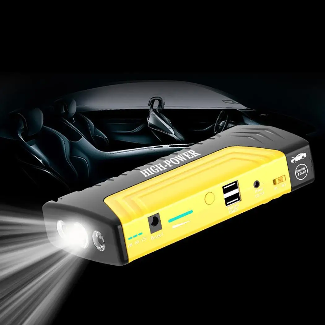 

12V Car Jumper Starter Emergency Power Bank 4 USB Car Charger For Battery Booster Buster Auto starting device LED SOS Flash