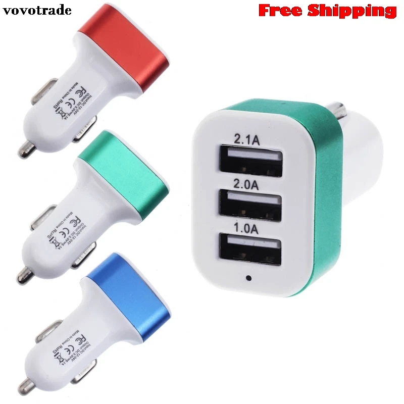 Vovotrade Автомобильный Универсальный 12 В 24 до 5 3 USB зарядное устройство адаптер для