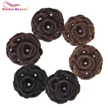 Женская Сережка в шиньон вьющиеся волосы синтетический шиньон пластиковые расчески эластичная накладка для волос для невесты прически Updo Золотая красота