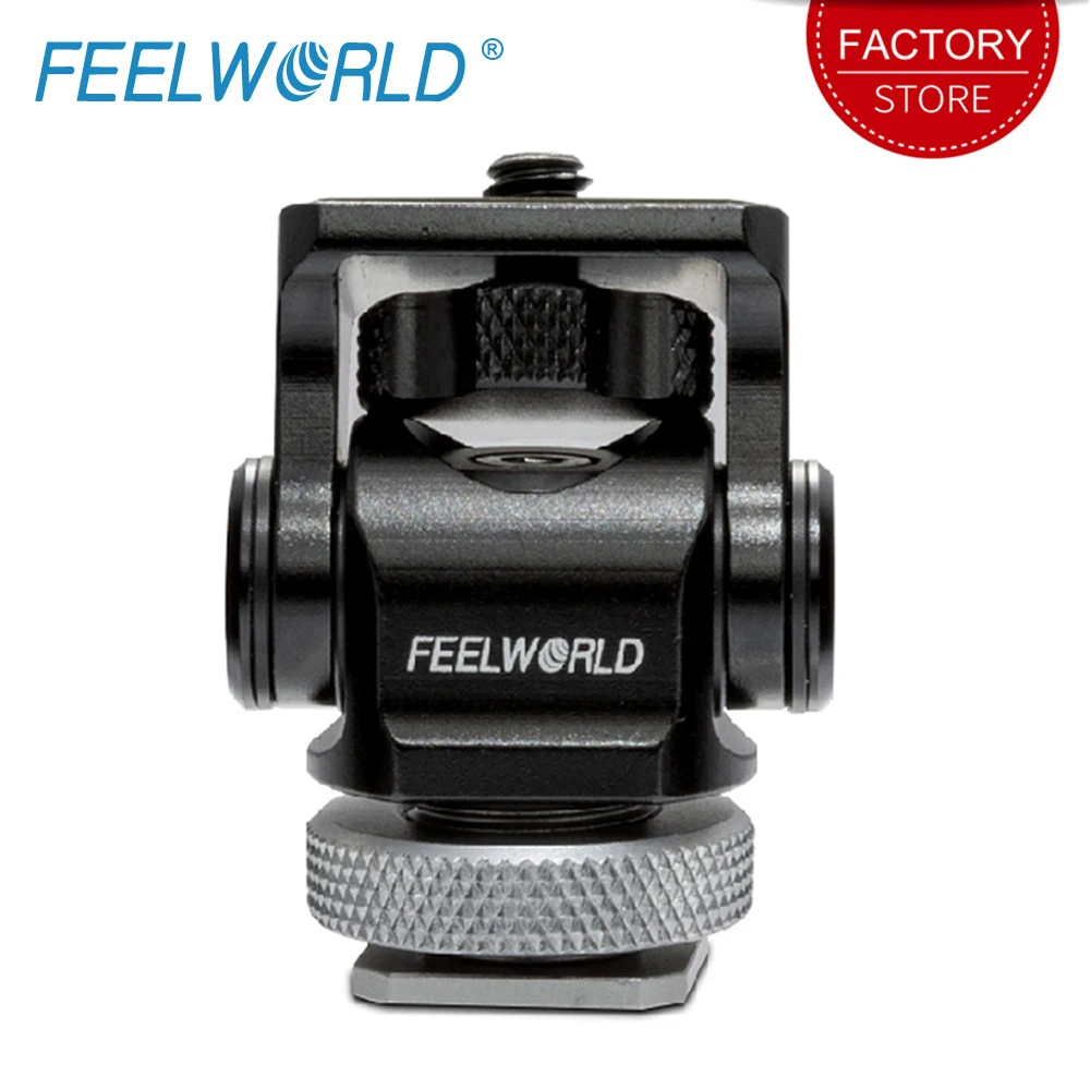FEELWORLD regulowana kamera do montażu na gorąco obrót o 360 stopni Monitor adaptera lampy błyskowej Vlogger oryginalny uchwyt dla Canon Nikon Sony