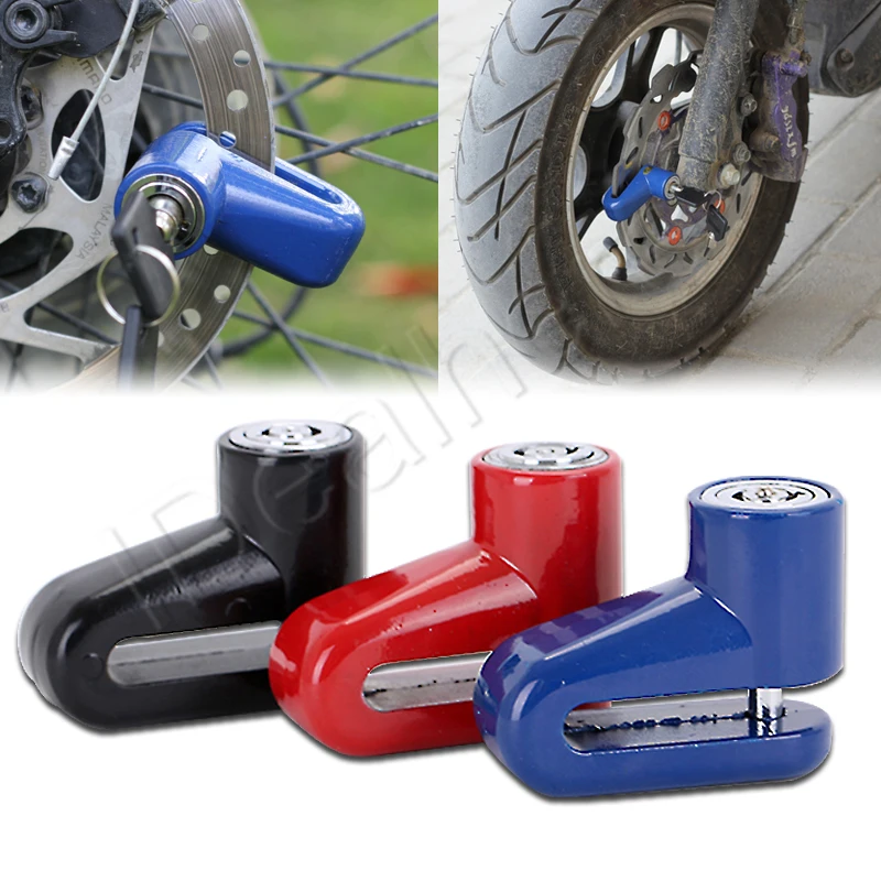 

1PC Security Anti-theft Heavy Duty Motorcycle Moped Scooter Disk Brake Rotor Lock With Chunky Chrome Design 5.5 x 4.4cm
