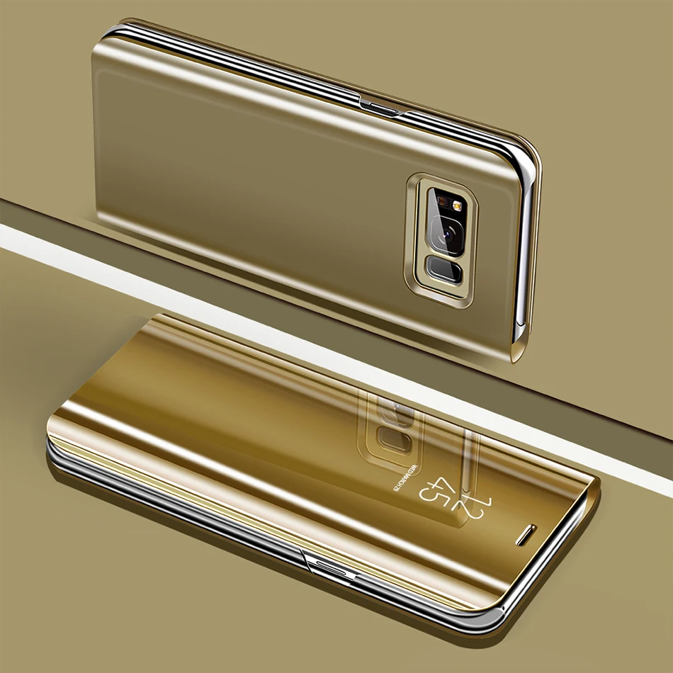 Умный зеркальный флип-чехол для samsung Galaxy Note 10 S10 S8 S9 плюс S7 S6 Edge Note 8 9 J3 J5 J7 A3 A5 A7 J6 A6 A8 крышка