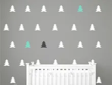Christmas tree wall sticker Christmas decoration reusable vinyl stickers Art Deco living room decorative stickers F-43 sparkling christmas tree pattern door art stickers
