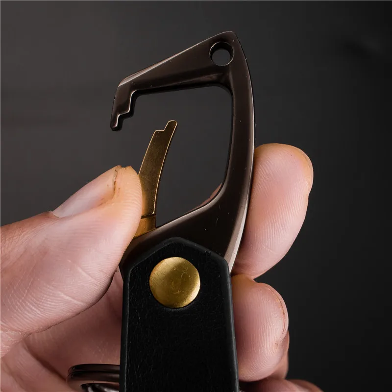 

Metallic Key Wallets Men Leather Key Holder Smart Housekeeper Design Keys Organizer Keychain for Car