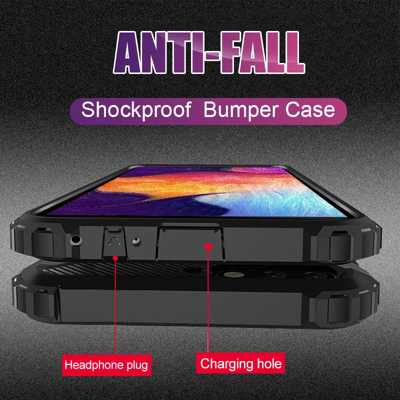 

Luxury Armor Soft Bumper Case Cover On The For Samsung Galaxy A50 A10 A30 A40 A70 M20 Shockproof Case A50 Silicone Phone Case