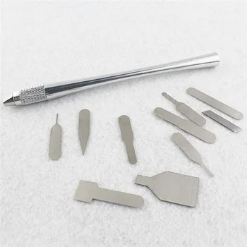 

PW TOOLS 10 in 1 IC Chip Repair Thin Blade Tool CPU Metal Remover Tool For Mobile Phone Computer Processor Repair Tools